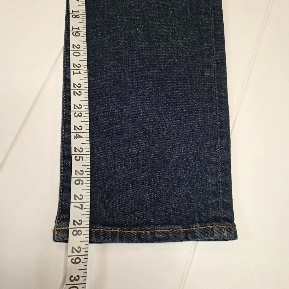 Etica Women's 24 Tyler High Rise Straight‎ Leg Jeans Dark Wash Button Fly NWT